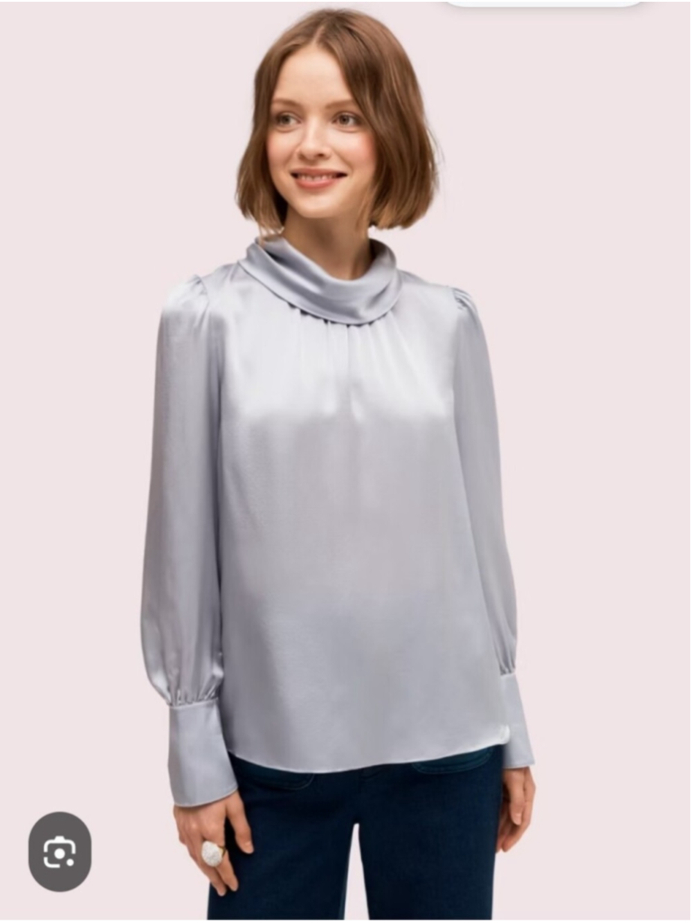 Kate Spade Silk Charmeuse Blouse size S in EUC